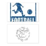 DIYthinker Mavi Futbolcu Tekme Futbol Yeni Yıl Kartı Anma Kutusuz Mesaj