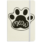 Dıythinker Meow Cat Paw Alıntı Kendin Yap Tasarım Kumaş Sert Kapak A5 Defter