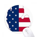 Dıythinker Michigan Amerika ABD Haritası Yıldızlar Geziler Bayrak Baskılı Yuvarlak Kaymaz Kauçuk Mouse Pad