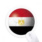 Dıythinker Mısır Ulusal Bayrak Futbol Baskılı Yuvarlak Kaymaz Kauçuk Mouse Pad