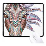 Dıythinker Mozaik Tarzı Renkli At Tasarımı Kaymaz Mousepad Oyunu Ofis Siyah Titched Kenarları Hediye