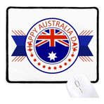 Dıythinker Mutlu Avustralya Günü Bayrağı Illüstrasyon Kaymaz Mousepad Oyunu Ofis Siyah Titched Kenarları Hediye