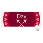 Dıythinker Mutlu Günü Geçişi Oklar Kalp Kaymaz Mousepad Genişletilmiş Oyun Ofis Titched Kenarları Bilgisayar Mat Hediye