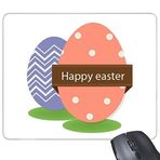DIYthinker Mutlu Paskalya Dini Hıristiyanlık Festivali Sevimli Yeşil Pembe Mavi Renkli Yumurta Kültürü İllüstrasyon Desen Dikdörtgen Kaymaz Kauçuk Mousepad Oyun Mouse Pad