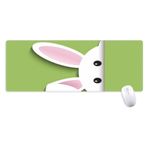 Dıythinker Mutlu Paskalya Hıristiyanlık Tavşan Kaymaz Mousepad Genişletilmiş Oyun Ofis Titched Kenarları Bilgisayar Mat Hediye