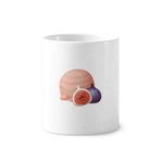DIYthinker Nar Pembe Dondurma Topu Seramik Diş Fırçası Kalemlik Kupa Beyaz Kupa 350 ml Hediye 9,6 cm yükseklik x 8,2 cm Çap