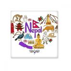 Dıythinker Nepal Aşk Kalp Manzara Gümrük Simgesi Hayvanlar Ulusal Bayrak Ev Diyet Seramik Dekorasyon 10x10 cm Seramik Karo