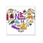 Dıythinker Nepal Aşk Kalp Manzara Gümrük Simgesi Hayvanlar Ulusal Bayrak Konut Diyet Seramik Bisk Fayans Dekorasyon 20x20 cm Seramik Karo