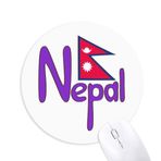 Dıythinker Nepal Ulusal Bayrak Kırmızı Mor Desen Baskılı Yuvarlak Kaymaz Kauçuk Mouse Pad