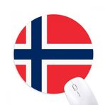 Dıythinker Norveç Ulusal Bayrağı Avrupa Ülke Baskılı Yuvarlak Kaymaz Kauçuk Mouse Pad