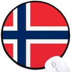 Dıythinker Norveç Ulusal Bayrağı Avrupa Ülke Yuvarlak Kaymaz Mouse Pad