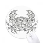 Dıythinker Ocean Paint Run Red Line Baskılı Yuvarlak Kaymaz Kauçuk Mouse Pad