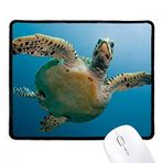 Dıythinker Okyanus Mavi Su Kaplumbağası Bilim Doğa Resmi Kaymaz Siyah Başlıklı Kenarlar Mouse Pad
