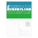 DIYthinker Özbekistan Ülke Bayrağı İsim Kartpostal Seti Doğum Günü Teşekkür Kartı Gönderi Tarafı 20 adet 14,5 cm x 9,7 cm Çok Renkli