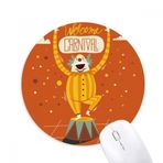 Dıythinker Palyaço Maskesi Happy Carnival Of Venice Baskılı Yuvarlak Kaymaz Kauçuk Mouse Pad