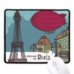 Dıythinker Paris Uçak Gemisi Fransa Eyfel Kulesi Manzara Kaymaz Siyah Başlıklı Kenarlar Mouse Pad