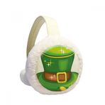 DIYthinker Parlatıcı Yeşil Şapka İrlanda St.Patrick Günü Kış Earmuffs Kulak Isıtıcıları Taklit Kürk Katlanabilir Peluş Açık Hediye
