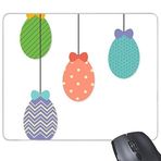 DIYthinker Paskalya Dini Hıristiyanlık Festivali Sevimli Yeşil Pembe Mavi Asılı Renkli Yumurta Kültürü İllüstrasyon Desen Dikdörtgen Kaymaz Kauçuk Mousepad Oyun Mouse Pad