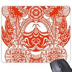Dıythinker Pekin Operası Pekin Operası Yüz Maskesi Kırmızı Meihualing Kağıt Kesim Sanat Çin Geleneksel Kültür İllüstrasyon Desen Baskılı Dikdörtgen Kaymaz Kauçuk Mouse Pad