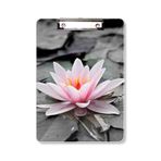 DIYthinker Pembe Çiçekler Kırmızı Lotus Pano Klasör Yazma Pedi Destek Plakası A4