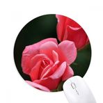 Dıythinker Pembe Kırmızı Güller Çiçekler Baskılı Yuvarlak Kaymaz Kauçuk Mouse Pad