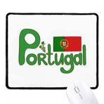 Dıythinker Portekiz Ulusal Bayrağı Yeşil Desenli Kaymaz Siyah Başlıklı Kenarlar Mouse Pad