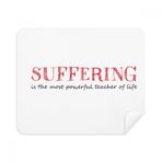 DIYthinker Quote Acffering Is The Most Powerful Teacher Phone Ekran Temizleyici Gözlük Temizleme Bezi 2 adet Süet Kumaş