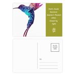 DIYthinker Renkli Fly Bird Protect Animal Pet Lover Şiir Kartpostal Seti Teşekkür Kartı Gönderi Tarafı 20 adet