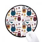 DIYthinker Rusya Bebekler Çiçek Posteri Rus Matryoshka Yuvarlak Kaymaz Fare Altlıkları Siyah Başlıklı Kenarlar Oyun Ofis Hediyesi