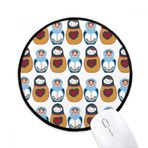 DIYthinker Rusya Oyuncak Bebek Posteri Matryoshka Ülke Kültürü Yuvarlak Kaymaz Fare Altlıkları Siyah Başlıklı Kenarlar Oyun Ofis Hediyesi
