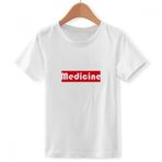 DIYthinker S Beyaz Boys' Course and Major Medicine Kırmızı Bisiklet Yaka Tişört