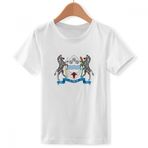 DIYthinker S beyaz Erkek Botswana National Emblem Land yuvarlak yakalı tişört