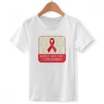 DIYthinker S Beyaz Erkek Çocuk Sağlamlık Kırmızı Kurdele Aids Day Bisiklet Yaka Tişört