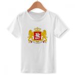 DIYthinker S beyaz Erkek Georgia National Emblem Land yuvarlak yakalı tişört