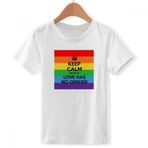DIYthinker S Beyaz Erkek LGBT Crew Boyun Tişört