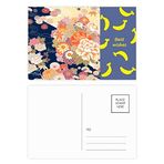 DIYthinker Şakayık Akçaağaç Yaprağı Deseni Japon Muz Kartpostal Seti Teşekkür Kartı Gönderi Tarafı 20 adet 14,5 cm x 9,7 cm Çok Renkli