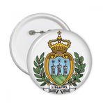 DIYthinker San Marino Europa National Emblem yuvarlak Pins Badge Button elbise dekorasyon hediye 5 x S