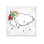 DIYthinker Şemsiye Hava Bulut İllüstrasyon Desen Parlak Seramik Fayans Banyo Mutfak Duvar Taş Dekorasyon Zanaat Hediye Küçük