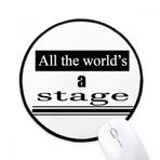 DIYThinker Shakespeare World Is A Stage Yuvarlak Kaymaz Fare Altlıkları Siyah Titched Kenarları Oyun Ofis Hediyesi
