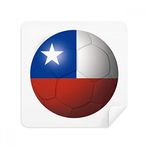DIYthinker Şili Ulusal Bayrağı Futbol Futbol Gözlüğü Temizleme Bezi Telefon Ekran Temizleyici Süet Kumaş 2 Adet