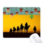 DIYthinker Silüet Gün Batımı Yolculuk İpek Yol Deve Çöl Mouse Pad Oyun Ofis Mat Noel Kauçuk Ped