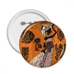 DIYthinker Siyah Bayan Totems Afrika seksi Aboriginal yuvarlak Pins Badge Button elbise dekorasyon hediye 5 x xxl
