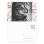 DIYthinker Siyah Beyaz Kedi Profili Vahşi Hayvan Formula Kartpostal Seti Teşekkür Kartı Gönderi Tarafı 20 adet