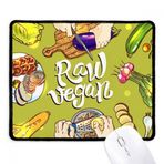 Dıythinker Siyah Ham Vegan Sebzeler Patates Domates Kaymaz Fare Altlığı
