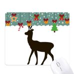 DIYthinker Siyah Karaca Geyik Hayvan Portrayal Mouse Pad Oyun Ofis Matı Noel Kauçuk Ped