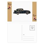DIYthinker Siyah Klasik Arabalar Desenli Silüet Noel Baba Hediye Kartpostal Teşekkür Kartı Gönderi 20 adet