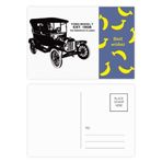 DIYthinker Siyah Klasik Arabalar Mekanik Desen Muz Kartpostal Seti Teşekkür Kartı Gönderi Tarafı 20 adet