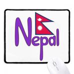 Dıythinker Siyah Nepal Ulusal Bayrak Kırmızı Mor Desen Kaymaz Fare Altlığı