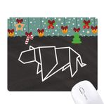DIYthinker Soyut Origami Kaplan Geometrik Şekilli Mouse Pad Oyun Ofis Mat Noel Kauçuk Ped