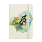 Dıythinker Sporcular Kayak Spor Serbest Stil Suluboya Baskılı A5 Defter